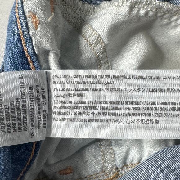 Y2K Hollister Rainbow Stitch Denim Shorts Surfer California Coastal - Picture 9 of 11